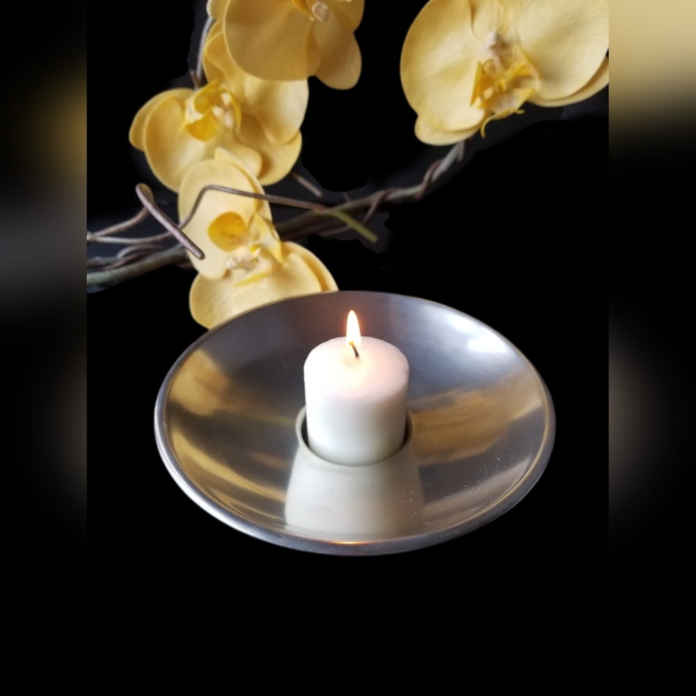 Calvin Klein Votive Candleholder - Mid Century Decor - Silver Plated - Signed